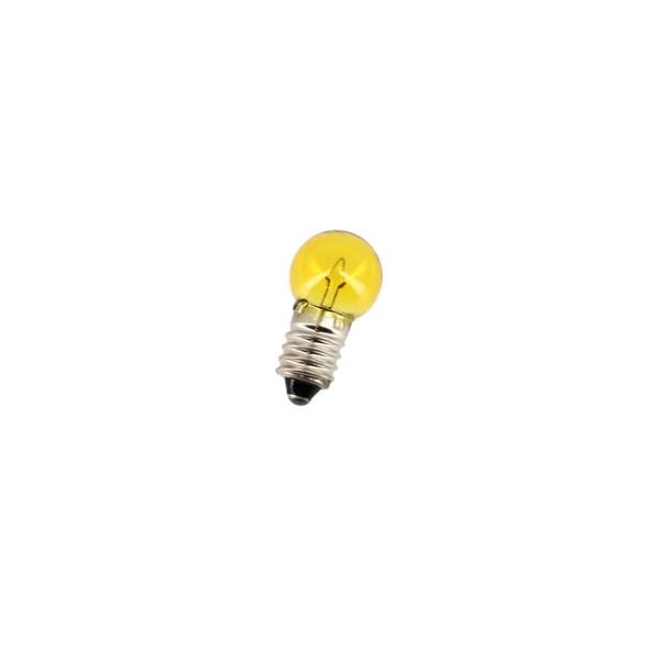 BULB  - 6V 6W IMPORT JAUNE   - E10 MOPED  - SCREW IN