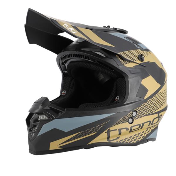 HELMET -OFF ROAD- TRENDY CT906 BLACK/BRONZE MATTE - EC APPROVAL 22.06