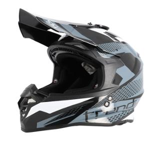 CASQUE CROSS TRENDY CT-906 NOIR / GRIS VERNI - CE 22.06
