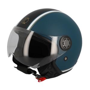 CASQUE JET TRENDY JT-306 BLEU / NOIR MAT - CE 22.06