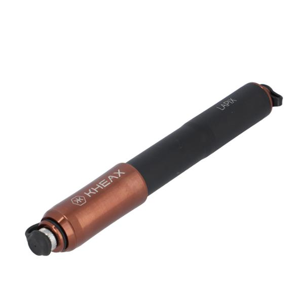 POMPE MINI VTT KHEAX LAPIX HV M TOUT ALU NOIR MATT / BRUN L225MM 90PSI / 6.2BAR