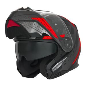 CASQUE MODULABLE NOX N966 FOCAL NOIR MAT / ROUGE
