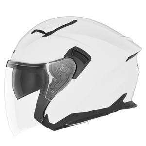 CASQUE JET DOUBLE ECRAN NOX N130 BLANC PERLE- CE 22.06