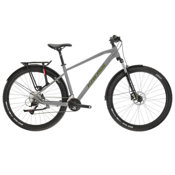 VELO VTT 29" SEMI RIGIDE KROSS HEXAGONE 4.0 EQ TAILLE M (17") ALUMINIUM GRIS