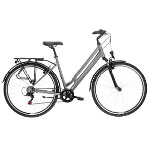 VELO VTC TREKKING  28" MIXTE KROSS SENTIO 1.0M TAILLE M (19") ALUMINIUM GRIS BRILLANT