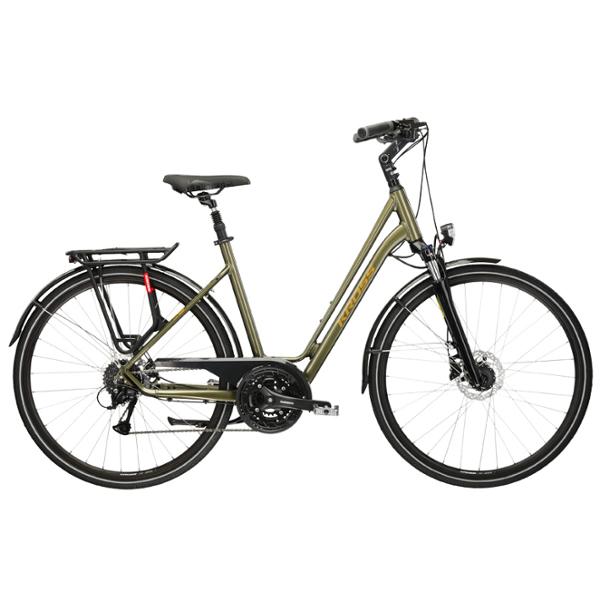 VELO VTC TREKKING  28" MIXTE KROSS SENTIO 4.0M TAILLE S (18") ALUMINIUM KAKI / BRONZE