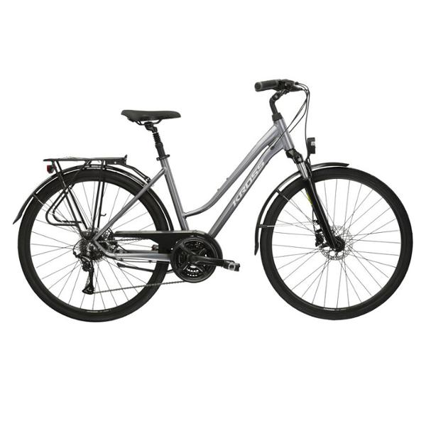 VELO VTC TREKKING 28" FEMME KROSS TRANS 4.0 TAILLE M (17") ALUMINIUM GRIS