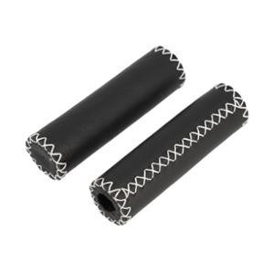 BICYCLE GRIPS MONTEGRAPPA 0011 120mm BLACK LEATHER   (PAIR)