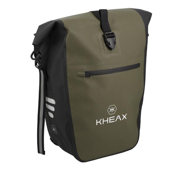 BICYCLE BAG LUGGAGE RACK KHEAX IZOARD II KHAKI WATERPROOF - 60x30x17cm  - 31 LITERS