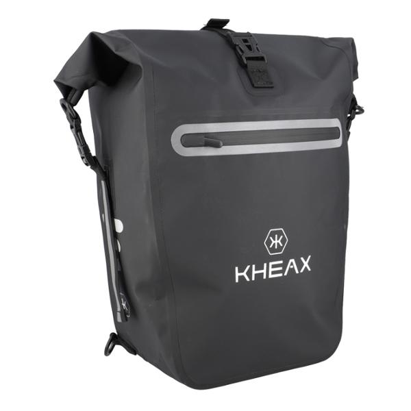 SACOCHE VELO PORTE BAGAGE / SAC A DOS KHEAX VENTOUX II NOIR ETANCHE - 61X30X17 CM - 30 L