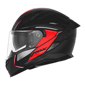 CASQUE INTEGRAL DOUBLE ECRAN  NOX N401 XENO NOIR MAT ROUGE- CE 22.06