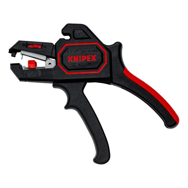 STRIPPING PLIERS AUTOMATIC KNIPEX 180MM BLACK/RED