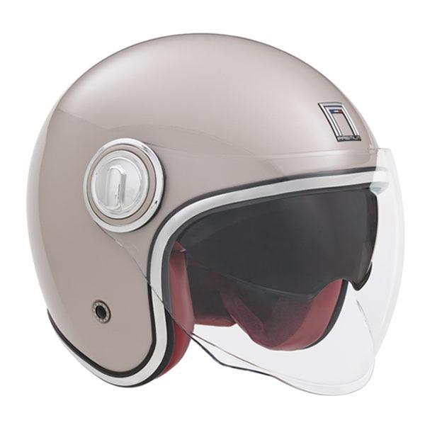 HELMET -OPEN FACE- NOX PREMIUM HERITAGE PINK CHAMPAGNE- CE 22.06