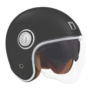 CASQUE JET NOX PREMIUM HERITAGE NOIR MAT- CE 22.06