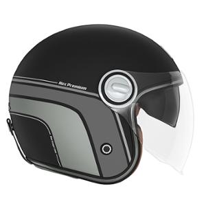 CASQUE JET NOX PREMIUM HERITAGE LINE NOIR MAT TITANIUM- CE 22.06