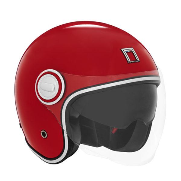 HELMET -OPEN FACE- NOX PREMIUM HERITAGE RED SHINY   - EC APPROVAL 22.06