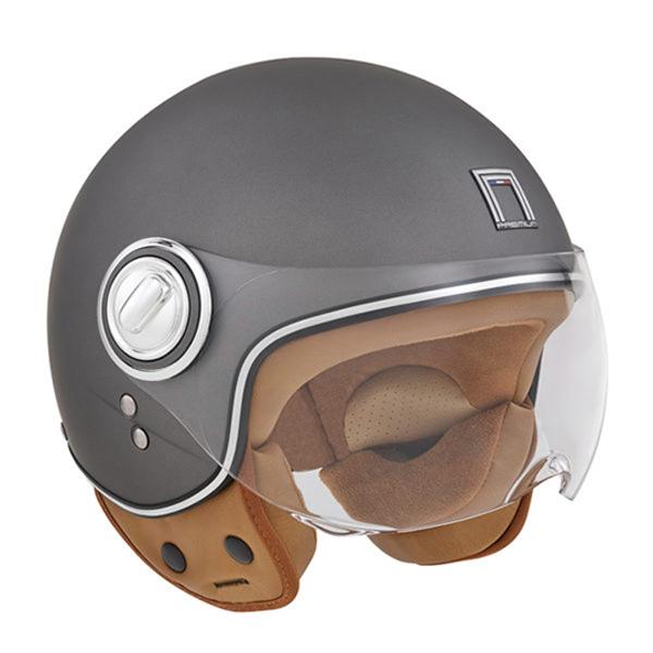 HELMET -OPEN FACE- NOX PREMIUM IDOL TITANIUM MATTE- EC APPROVAL 22.06
