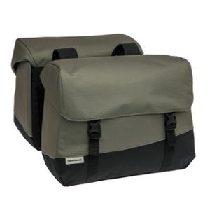 BOLSA BICICLETA PORTAEQ CON PUENTE NEWLOOXS OSLO JOLI DOBLE NEGRO/KAKI-37 LITROS-380X29
