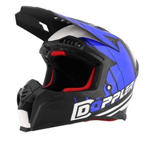 CASQUE CROSS DOPPLER NOIR / BLANC / BLEU MAT