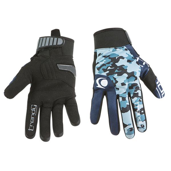 GLOVES -SUMMER- TRENDY GT625 - GOIAS CAMO BLUE/BLUE  - PROTECTIONS CE EPI KP1  (PAIR)
