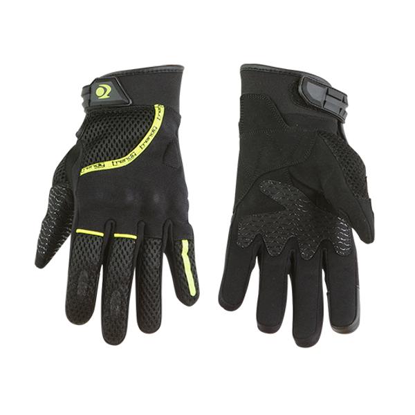 GLOVES -SUMMER- TRENDY GT225 - CALLAO BLACK/NEON YELLOW - PROTECTIONS EPI 1 KP  (PAIR