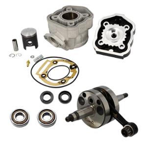 PACK MOTEUR MECABOITE CONTI CHR HM ALU + EMBIELLAGE + ROULEMENTS + JTS SPI ADAPT. DERBI