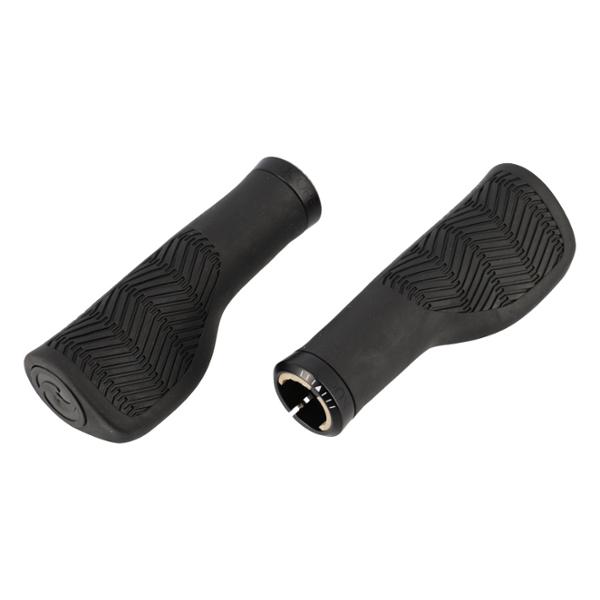 POIGNEE VELO HERRMANS NUCORE 130MM TOWN WAVE ERGONOMIQUE LOCK ON NOIR (PR)