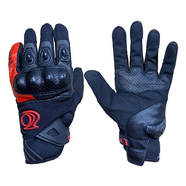 GLOVES -SUMMER TRENDY GT835 - BLACK/RED - PROTECTIONS EPI 1 KP (PAIR)
