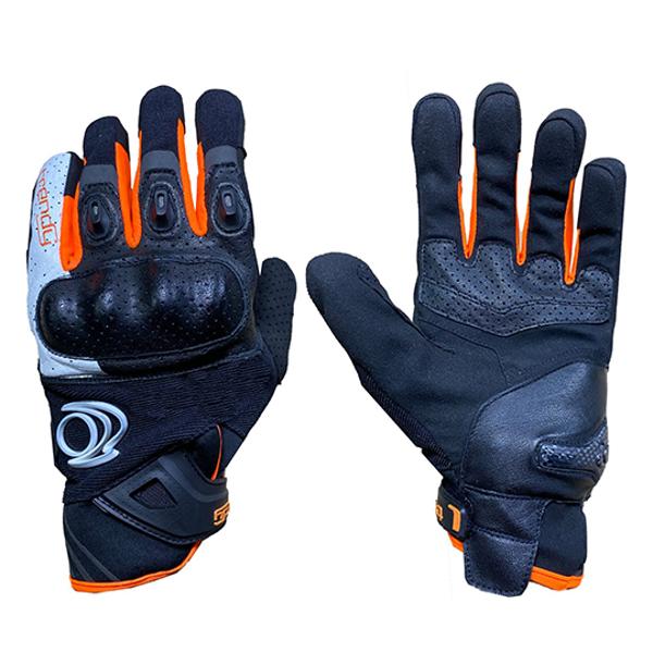 GLOVES -SUMMER TRENDY GT835 - BLACK/ORANGE - PROTECTIONS EPI 1 KP (PAIR)