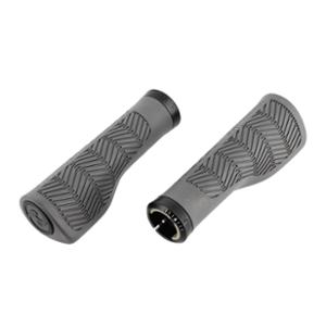 POIGNEE VELO HERRMANS NUCORE 130MM TOUR WAVE ERGONOMIQUE LOCK ON GRIS (PR)