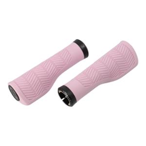 POIGNEE VELO HERRMANS NUCORE 130MM TOUR WAVE ERGONOMIQUE LOCK ON ROSE (PR)