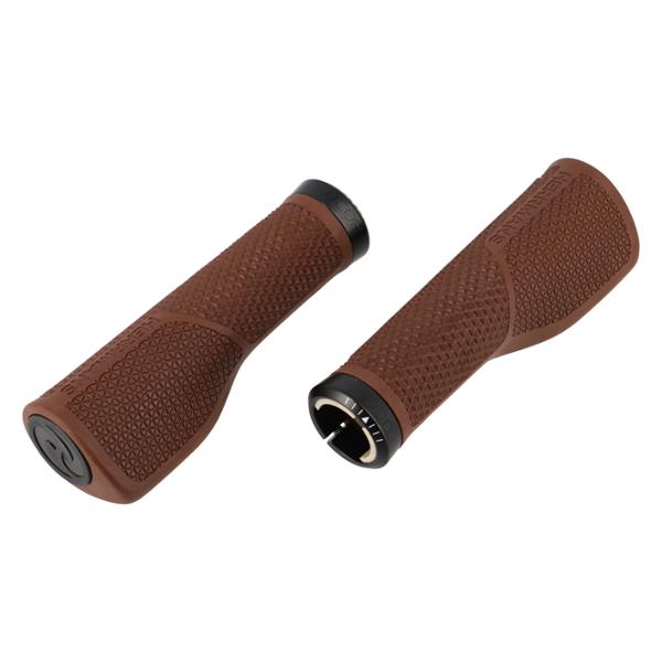 POIGNEE VELO HERRMANS NUCORE 130MM TOUR PEAK ERGONOMIQUE LOCK ON MARRON (PR)