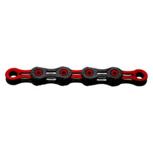 BICYCLE CHAIN 10 SPEED KMC DLC10 BLACK/RED 116 LINKS  - QUICK RELEASE