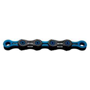 BICYCLE CHAIN 11 SPEED KMC DLC11 BLACK/BLUE 118 LINKS  - QUICK RELEASE