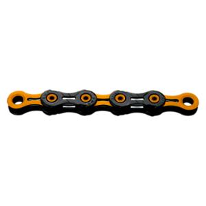 BICYCLE CHAIN 11 SPEED KMC DLC11 BLACK/ORANGE 118 LINKS  - QUICK RELEASE