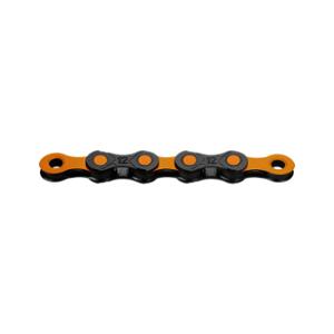 BICYCLE CHAIN 12 SPEED KMC DLC12 BLACK/ORANGE 126 LINKS  - QUICK RELEASE
