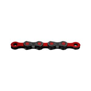 BICYCLE CHAIN 12 SPEED KMC DLC12 BLACK/RED 126 LINKS  - QUICK RELEASE
