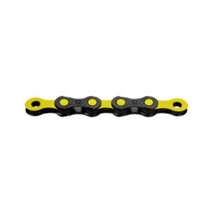 BICYCLE CHAIN 12 SPEED KMC DLC12 BLACK/YELLOW 126 LINKS  - QUICK RELEASE