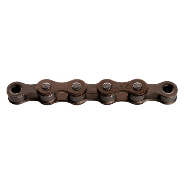 BICYCLE CHAIN 1 SPEED KMC S1 WIDE BROWN 112 LINKS MASTER LINK QUICK RELEASE