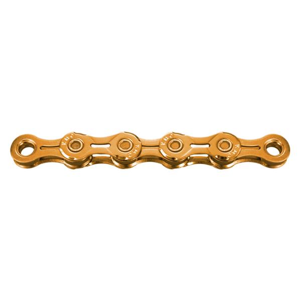 BICYCLE CHAIN 10 SPEED KMC X10EL TI-N GOLD 114 LINKS  - QUICK RELEASE