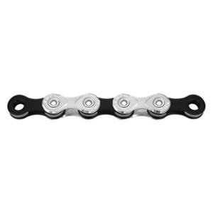 BICYCLE CHAIN 10 SPEED KMC X10 SILVER/BLACK 122 LINKS  - QUICK RELEASE