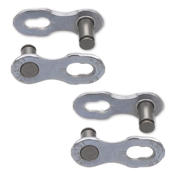 ATTACHE RAPIDE VELO  1V. KMC 101 NR EPT ARGENT (X2)