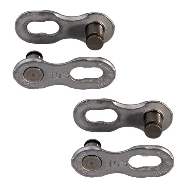 CIERRE RÁPIDO BICICLETA 10V. KMC 10 R EPT PLATA (X2)