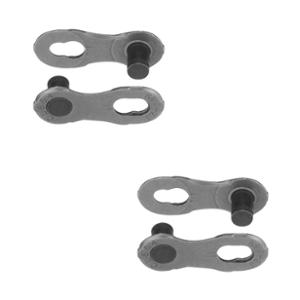 ATTACHE RAPIDE VELO  9 / 10 / 11V. KMC X GLIDE NR ARGENT (X2)