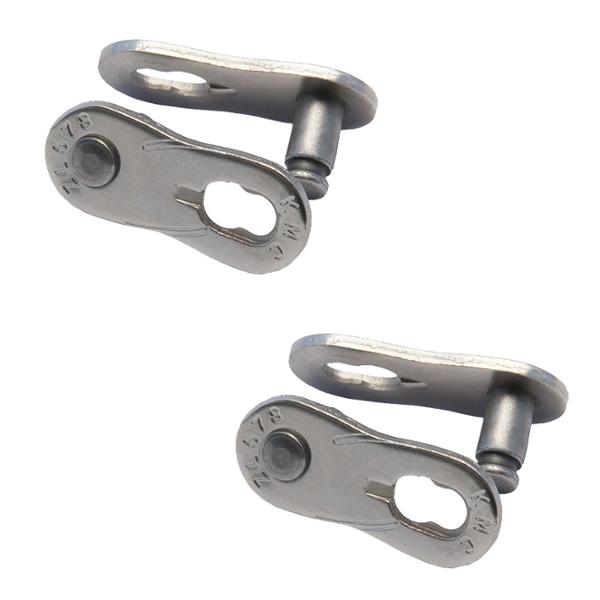 BICYCLE CHAIN QUICK RELEASE 1 SPEED KMC Z1 EHX WIDE NR EPT SILVER   (x2)