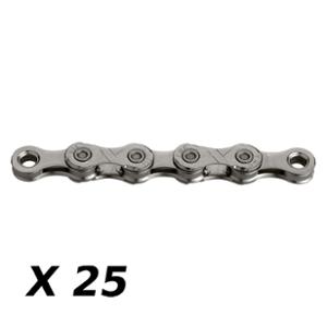 BICYCLE CHAIN 11 SPEED KMC X11 GREY 118 LINKS + QUICK RELEASE    (x25)