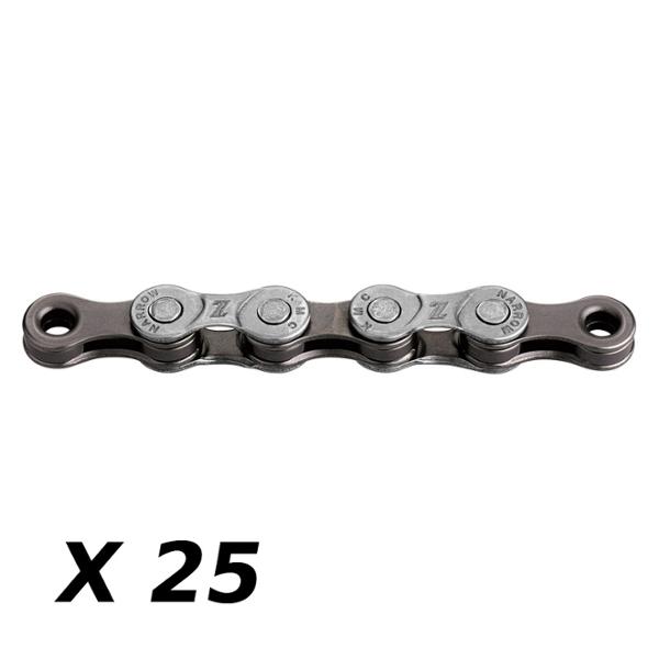 CHAINE VELO  8V. KMC Z8.3 ARGENT / GRIS 116M ATTACHE RAPIDE (X25)