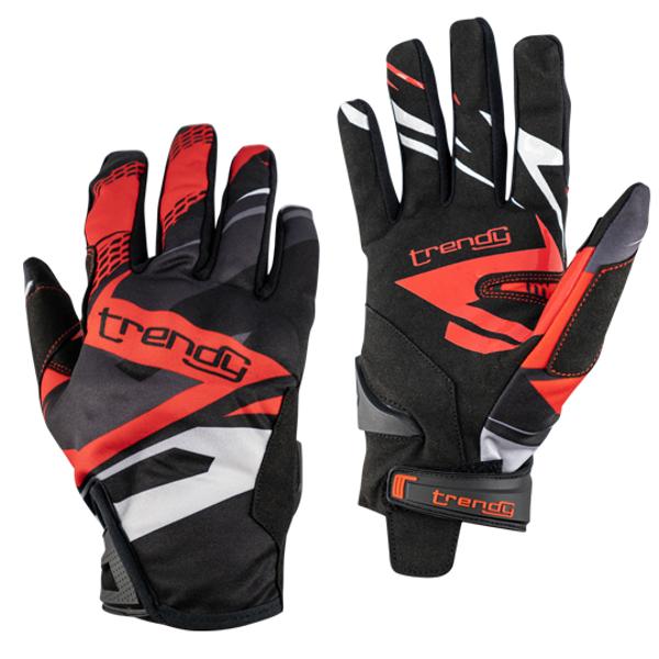 GLOVES -SUMMER- TRENDY GT134 - BURGOS BLACK/RED  - PROTECTIONS EPI 1  (PAIR)