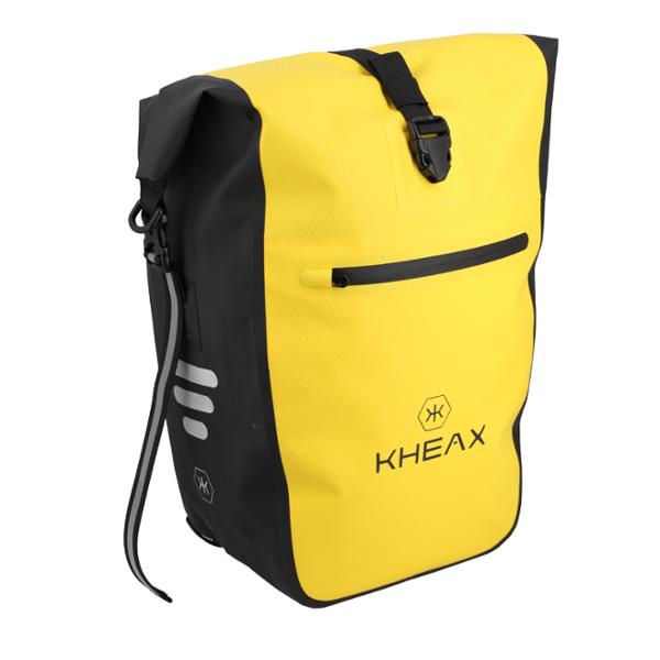 BICYCLE BAG LUGGAGE RACK KHEAX IZOARD II WATERPROOF YELLOW - 60x30x17cm - 31 LITERS