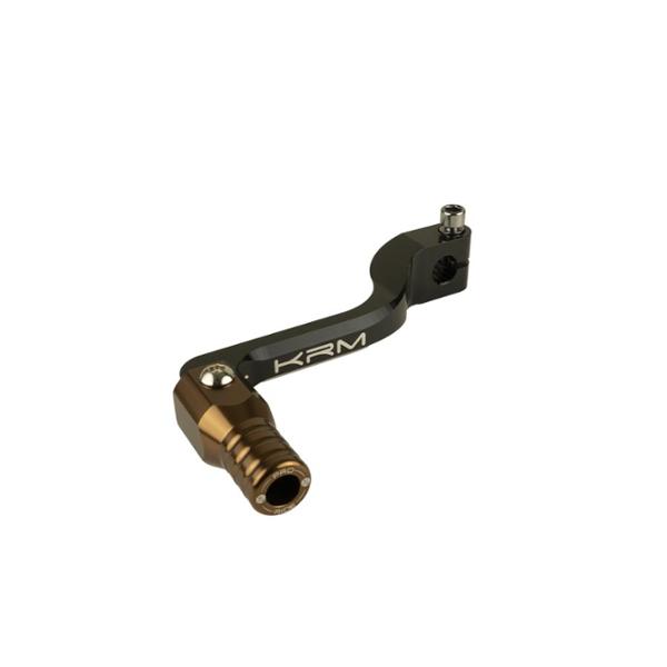 GEAR SELECTOR -GEARED 50cc- KRM FOR  DERBI SENDA ALU BLACK/BROWN BRONZE - FOLDING